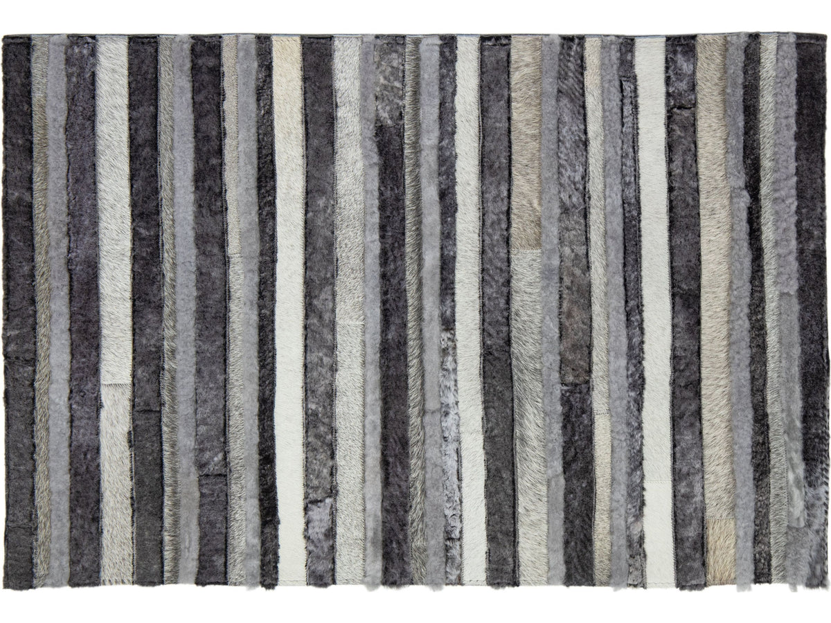 Modern Genuine Cowhide and Sheep Custom Rug