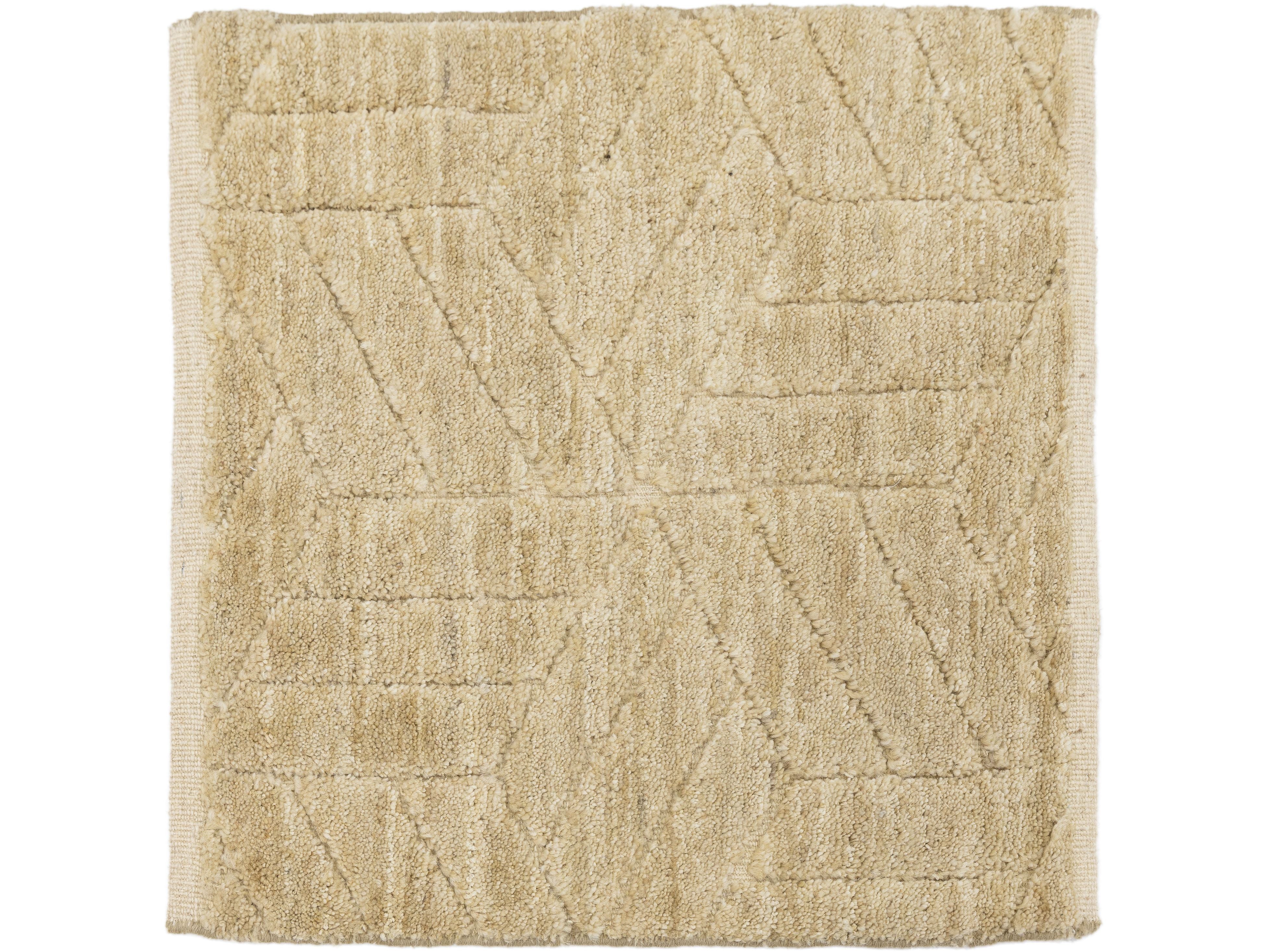 Modern Moroccan Wool Custom Rug