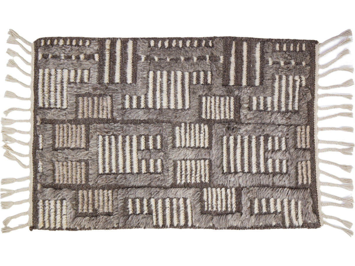 Modern Moroccan Wool Custom Rug