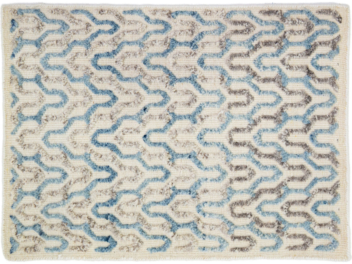 Modern Moroccan Wool Custom Rug