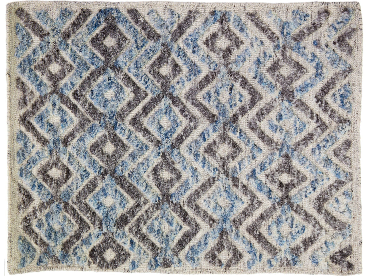 Modern Moroccan Wool Custom Rug