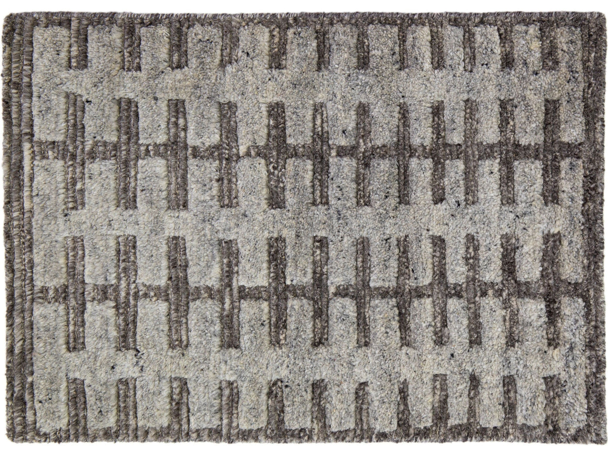 Modern Moroccan Wool Custom Rug