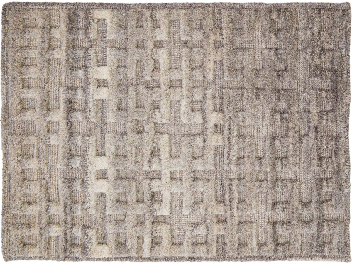 Modern Moroccan Wool Custom Rug