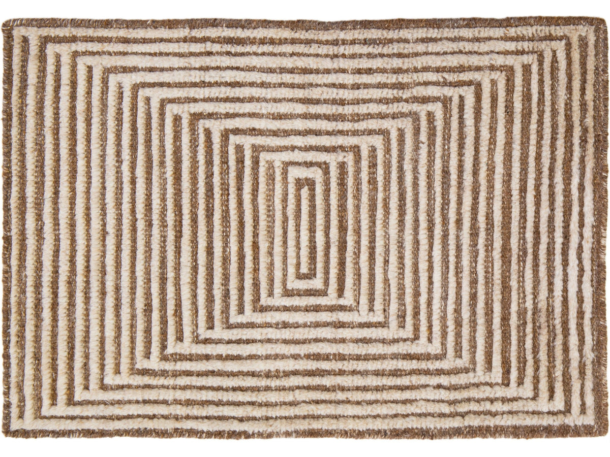 Modern Moroccan Wool Custom Rug