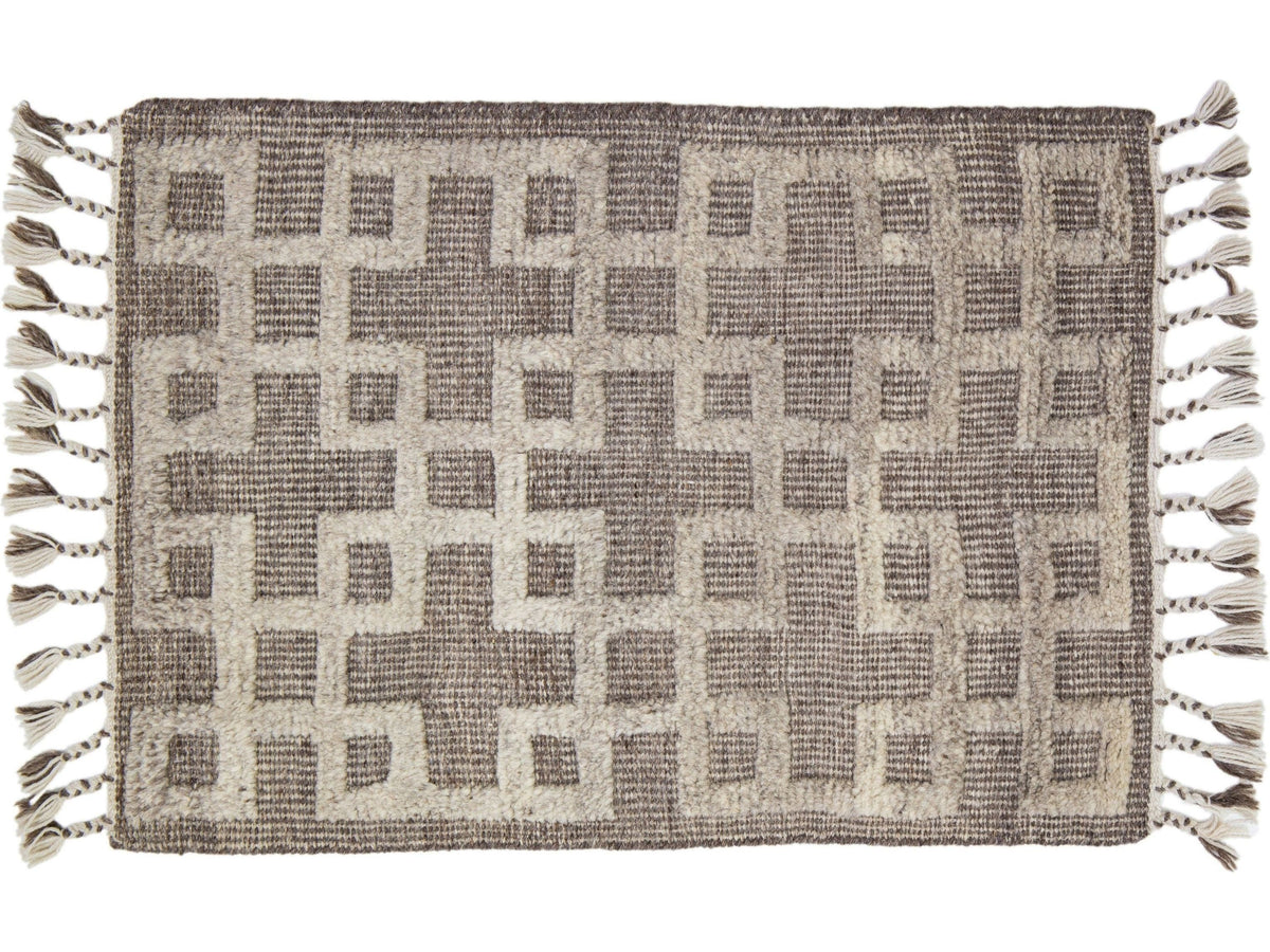 Modern Moroccan Wool Custom Rug