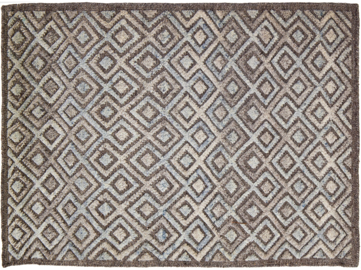 Modern Moroccan Wool Custom Rug