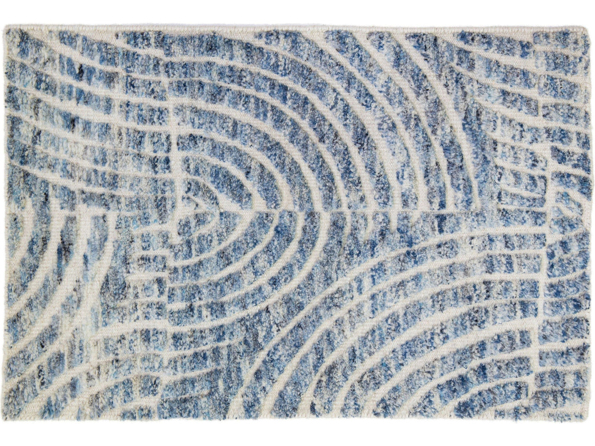 Modern Moroccan Wool Custom Rug