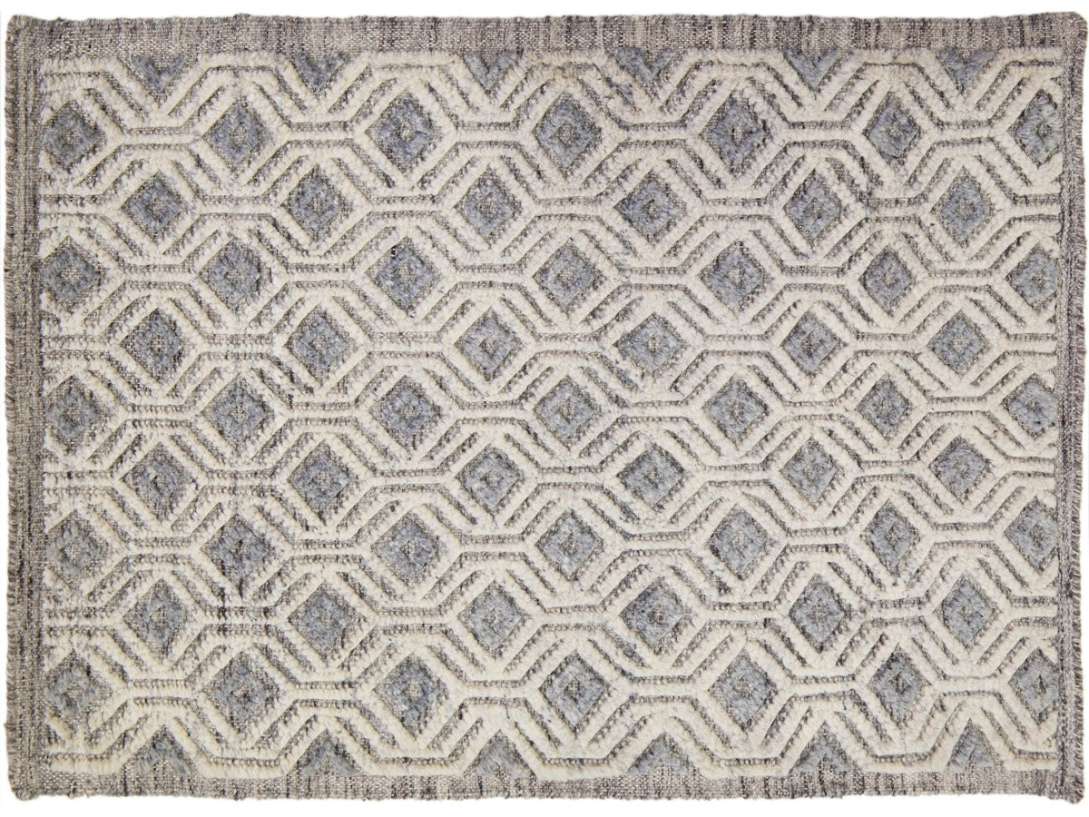 Modern Moroccan Wool Custom Rug
