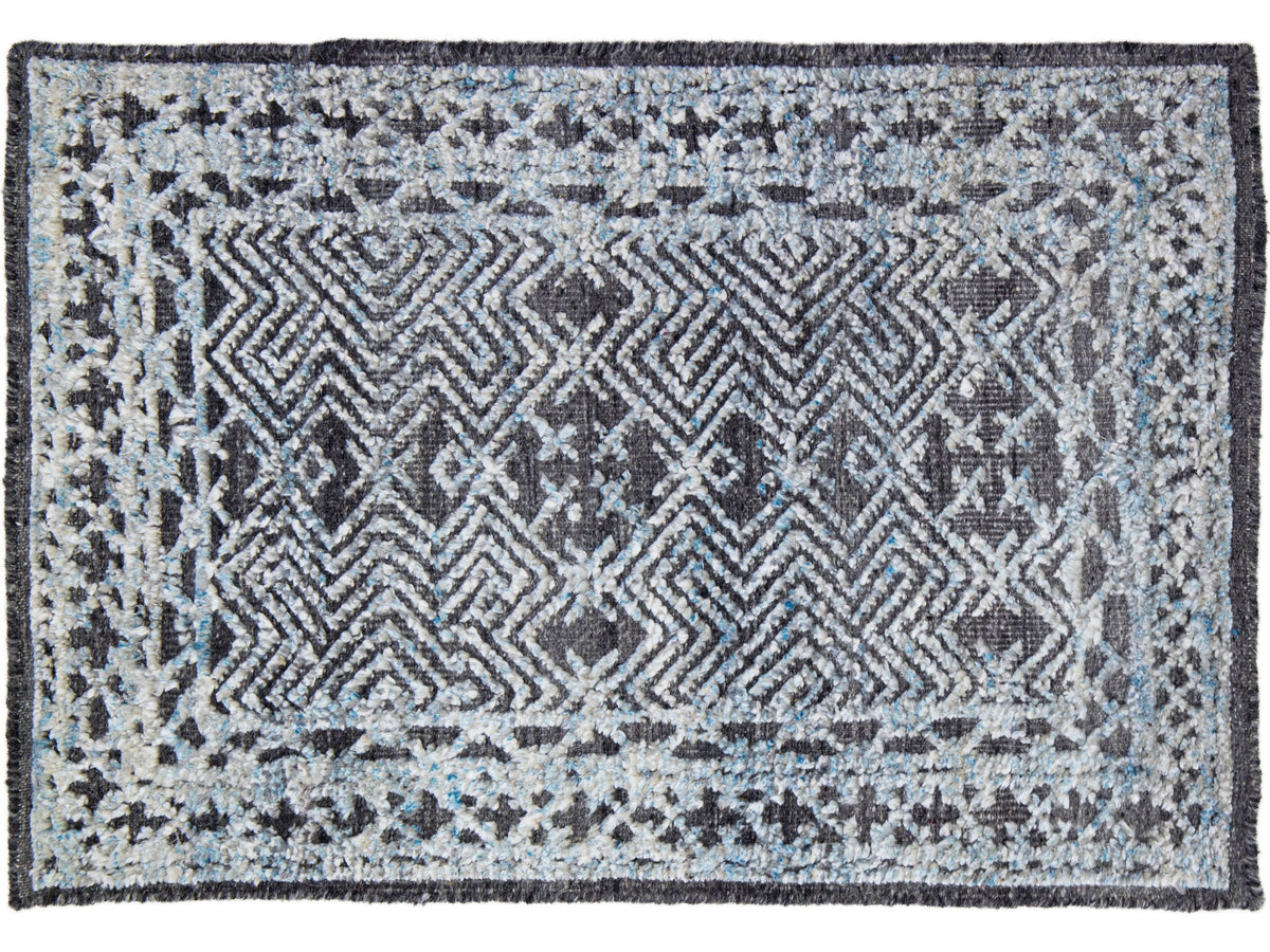 Modern Moroccan Wool Custom Rug