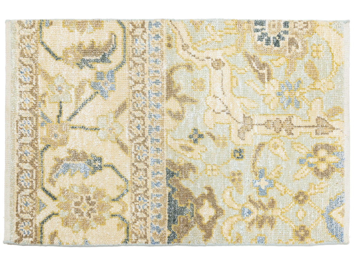 Modern Oushak Wool and Silk Custom Rug