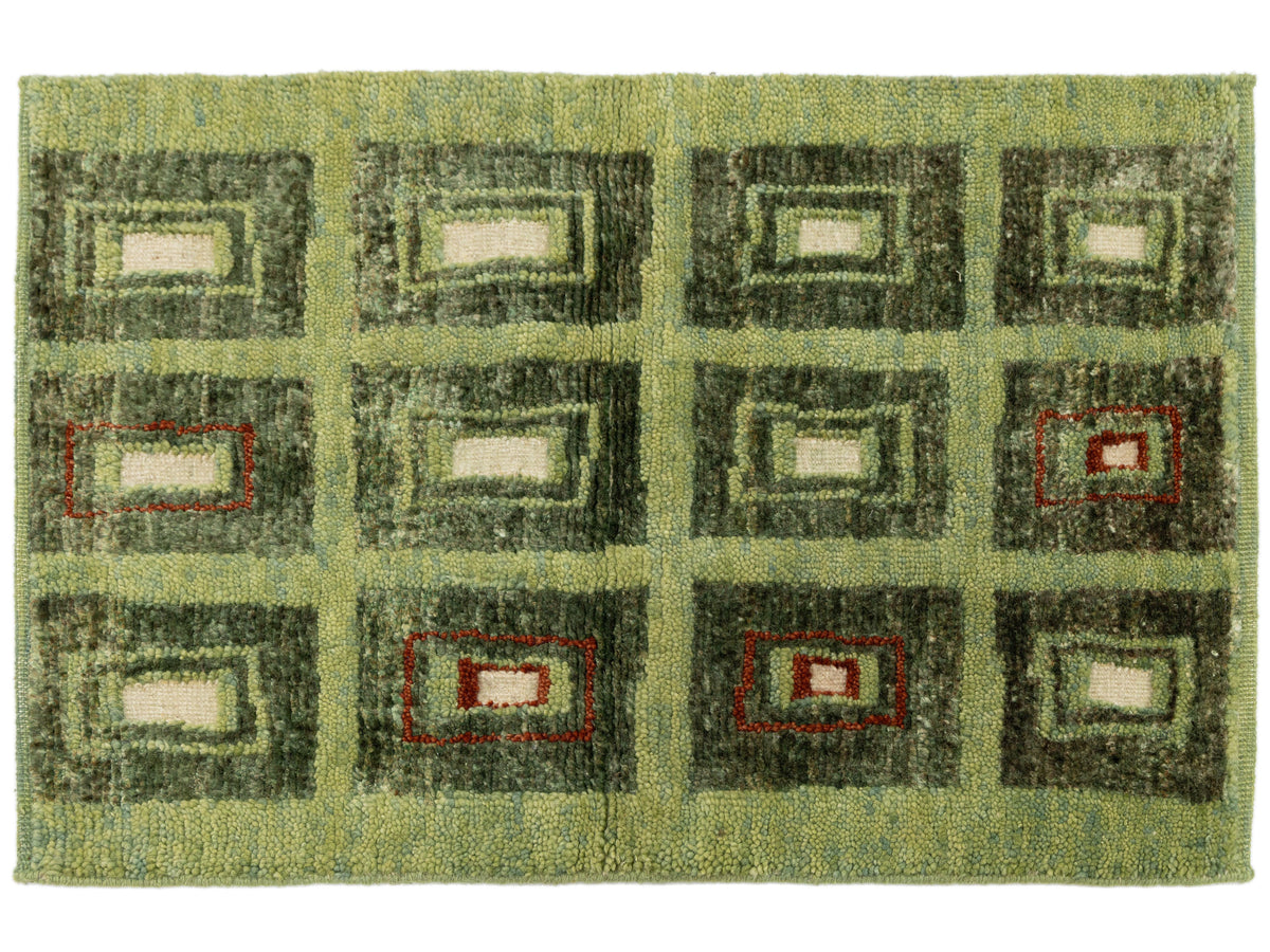 Modern Scandinavian Wool and Silk Custom Rug