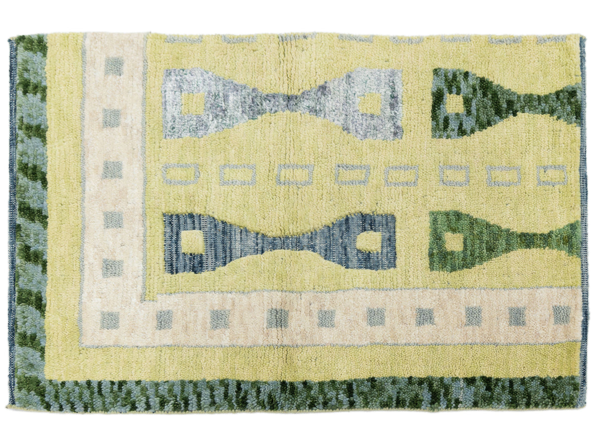 Modern Scandinavian Wool and Silk Custom Rug