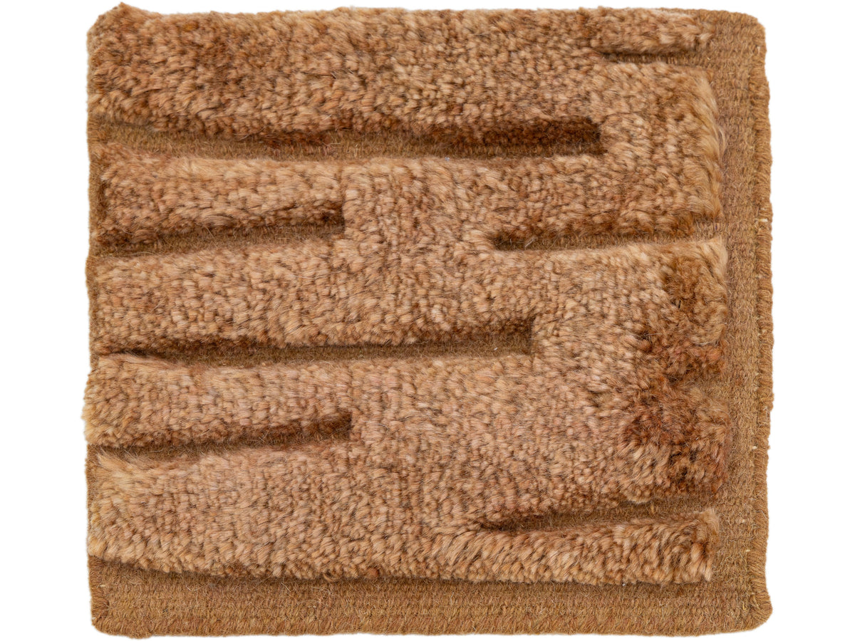 Modern Moroccan Mohair Custom Rug