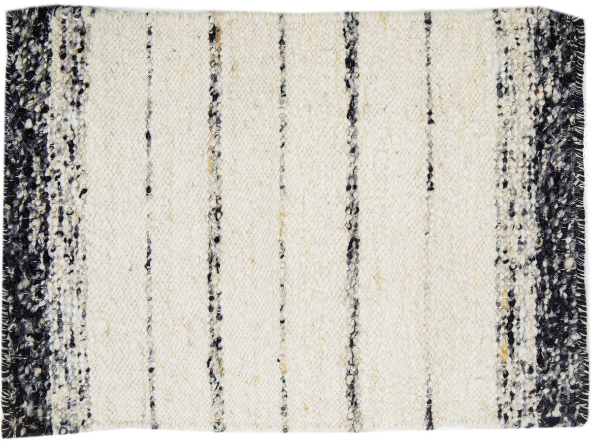 Modern Kilim Wool and Cotton Custom Rug