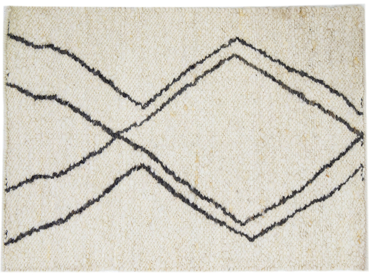 Modern Kilim Wool and Cotton Custom Rug