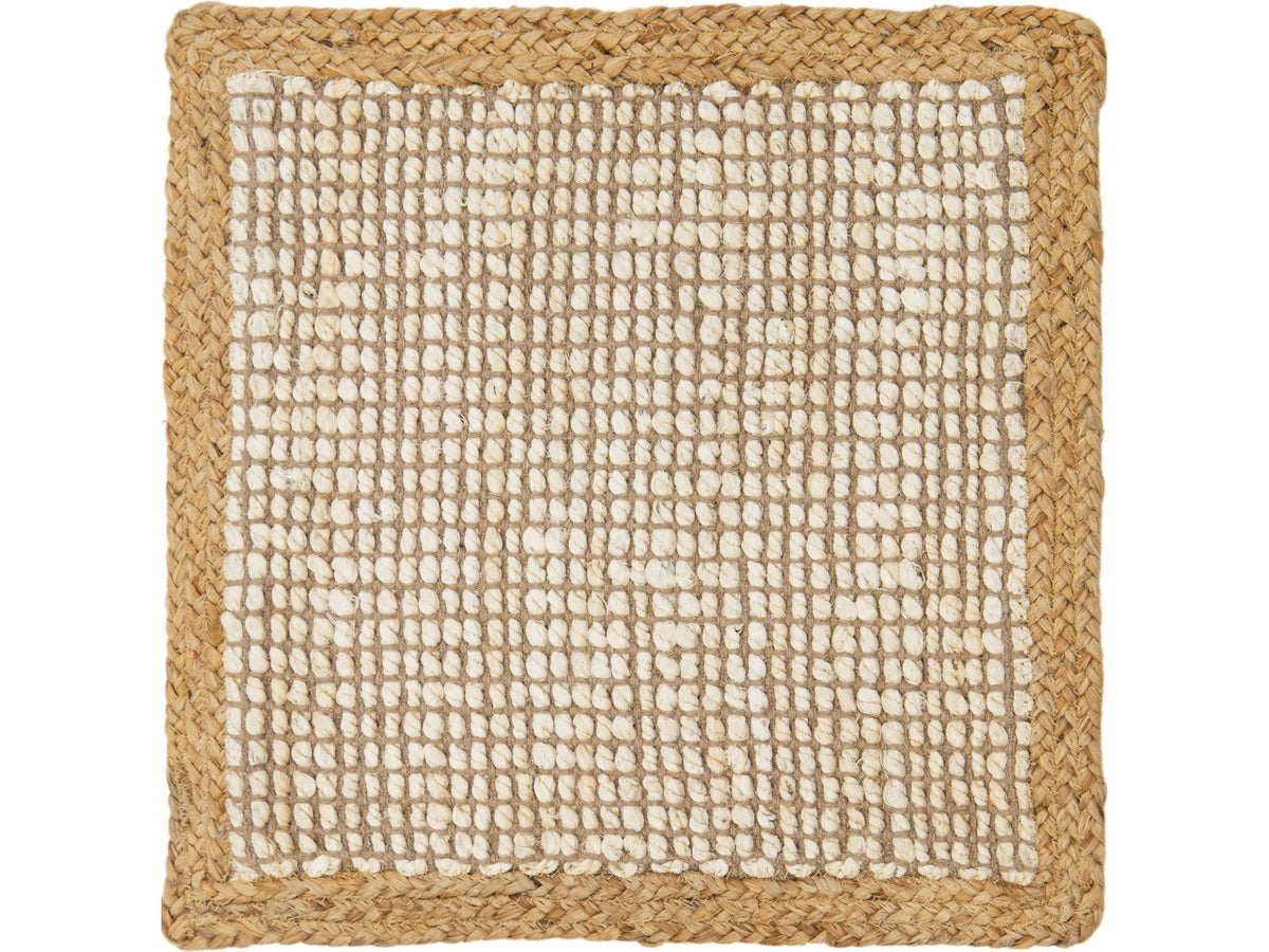 Modern Textured Jute and Rayon Custom Rug