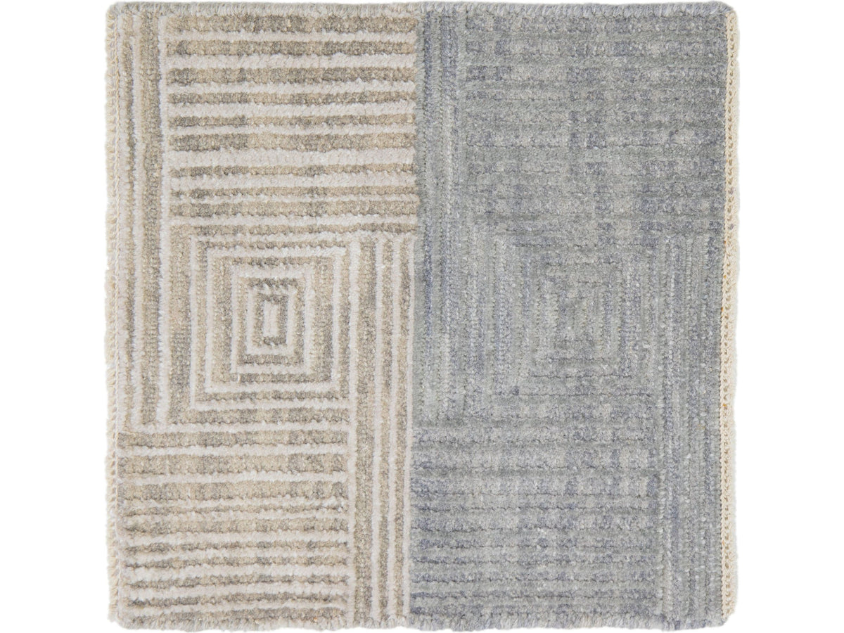 Modern Wool and Viscose Custom Rug