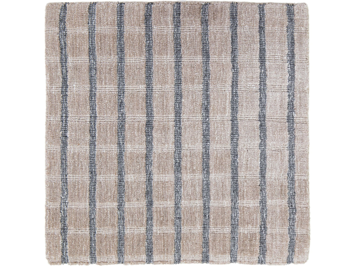 Modern Wool, Viscose and Linen Custom Rug