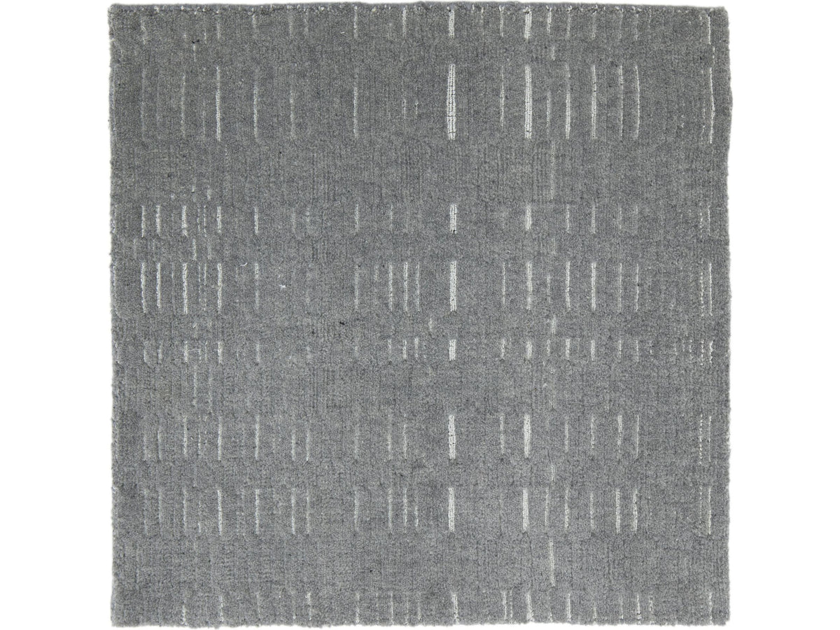Modern Lurex and Wool Custom Rug