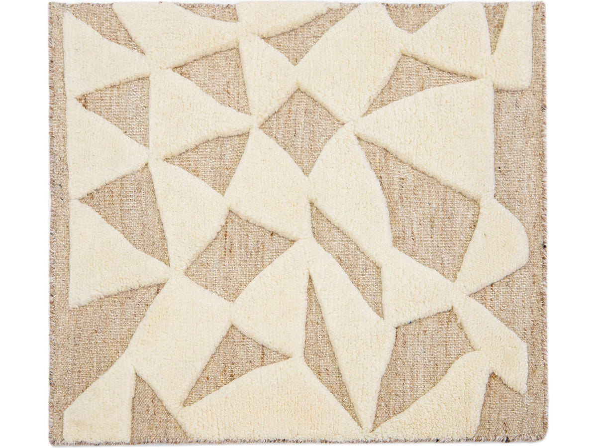 Modern Moroccan Merino Wool Custom Rug
