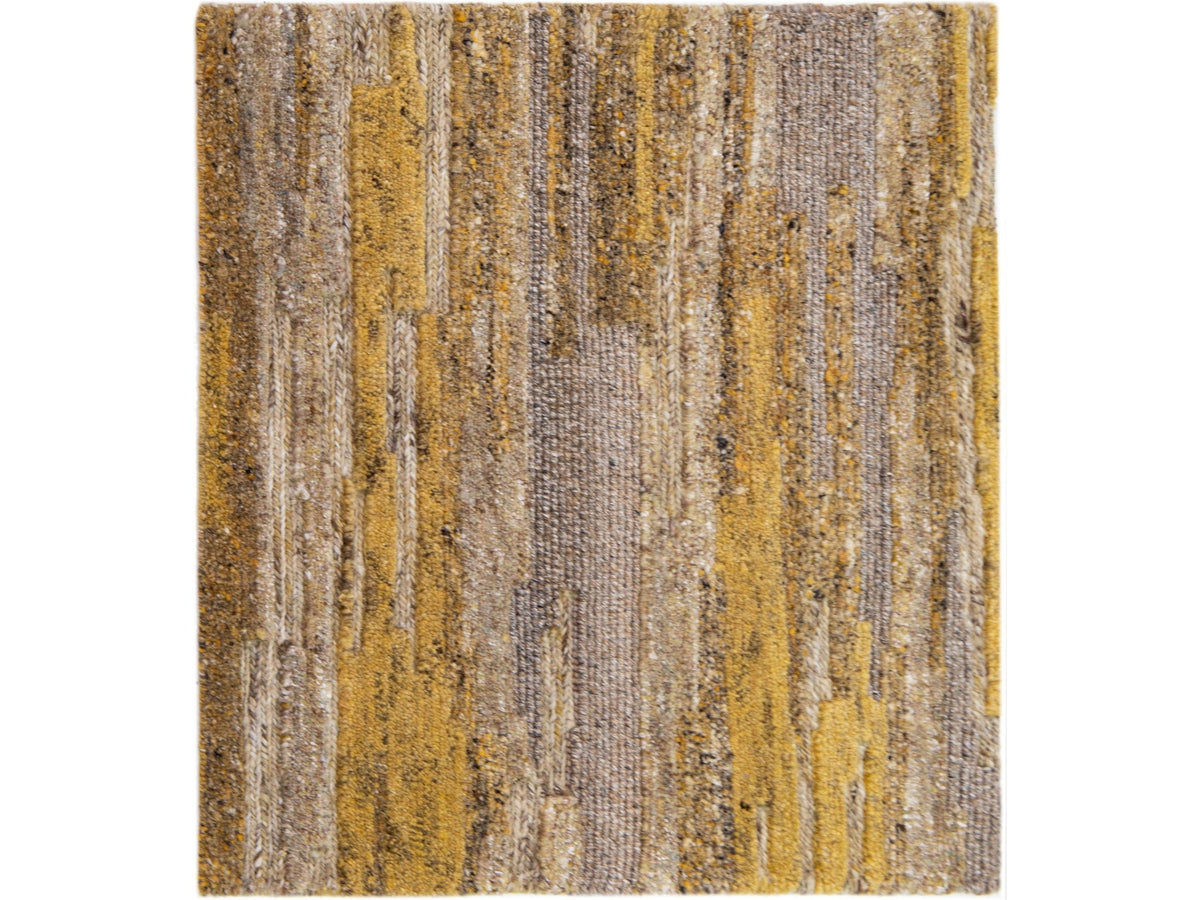 Modern Tibetan Wool and Viscose Custom Rug