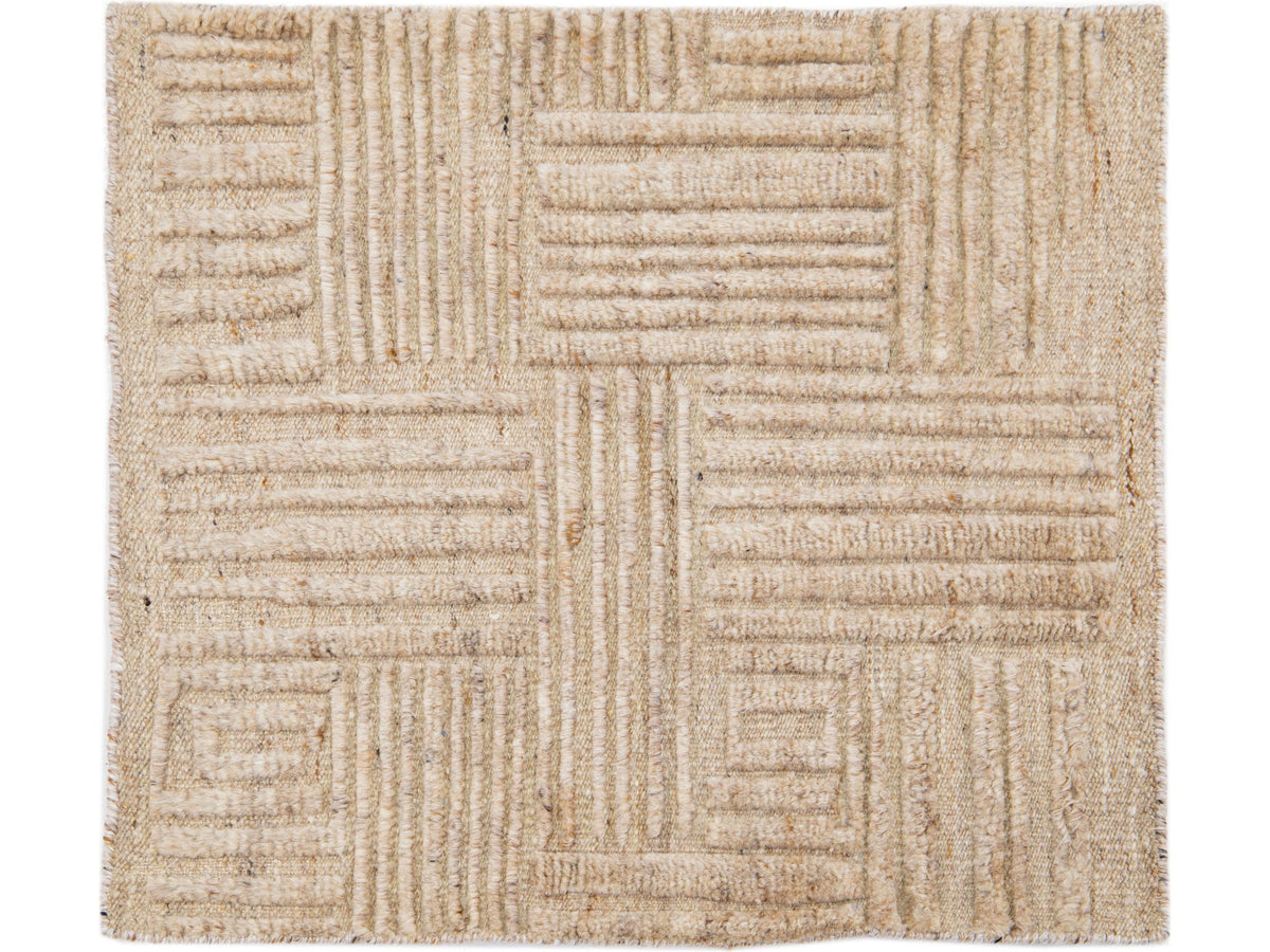 Modern Moroccan Wool Custom Rug
