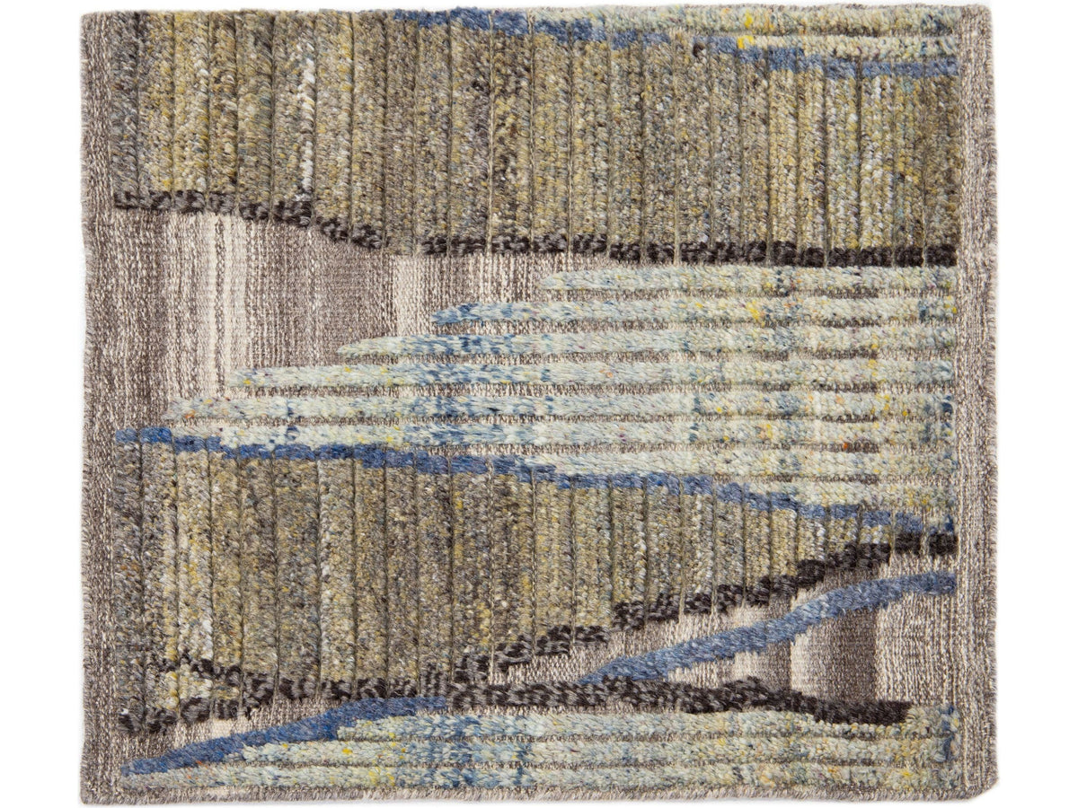 Modern Moroccan Wool Custom Rug