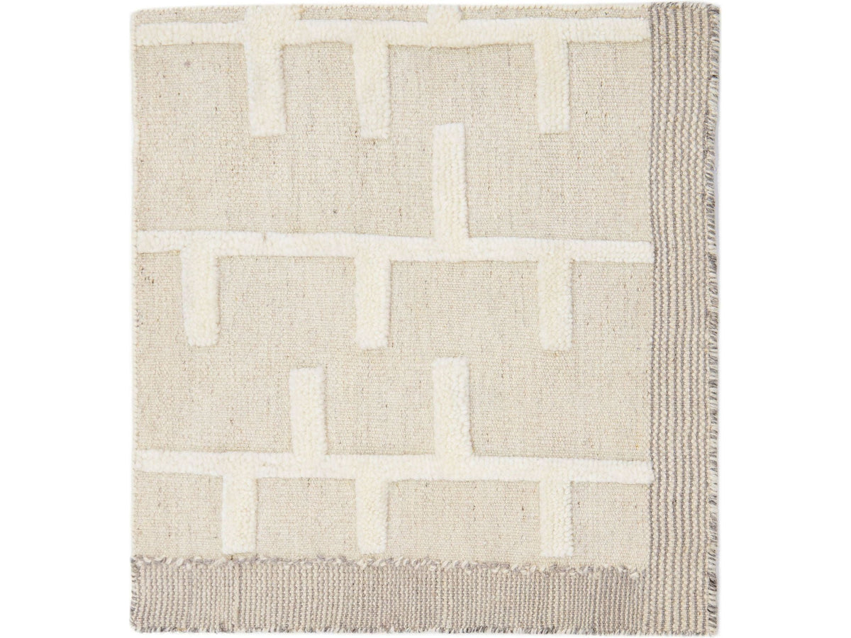 Modern Moroccan Wool Custom Rug