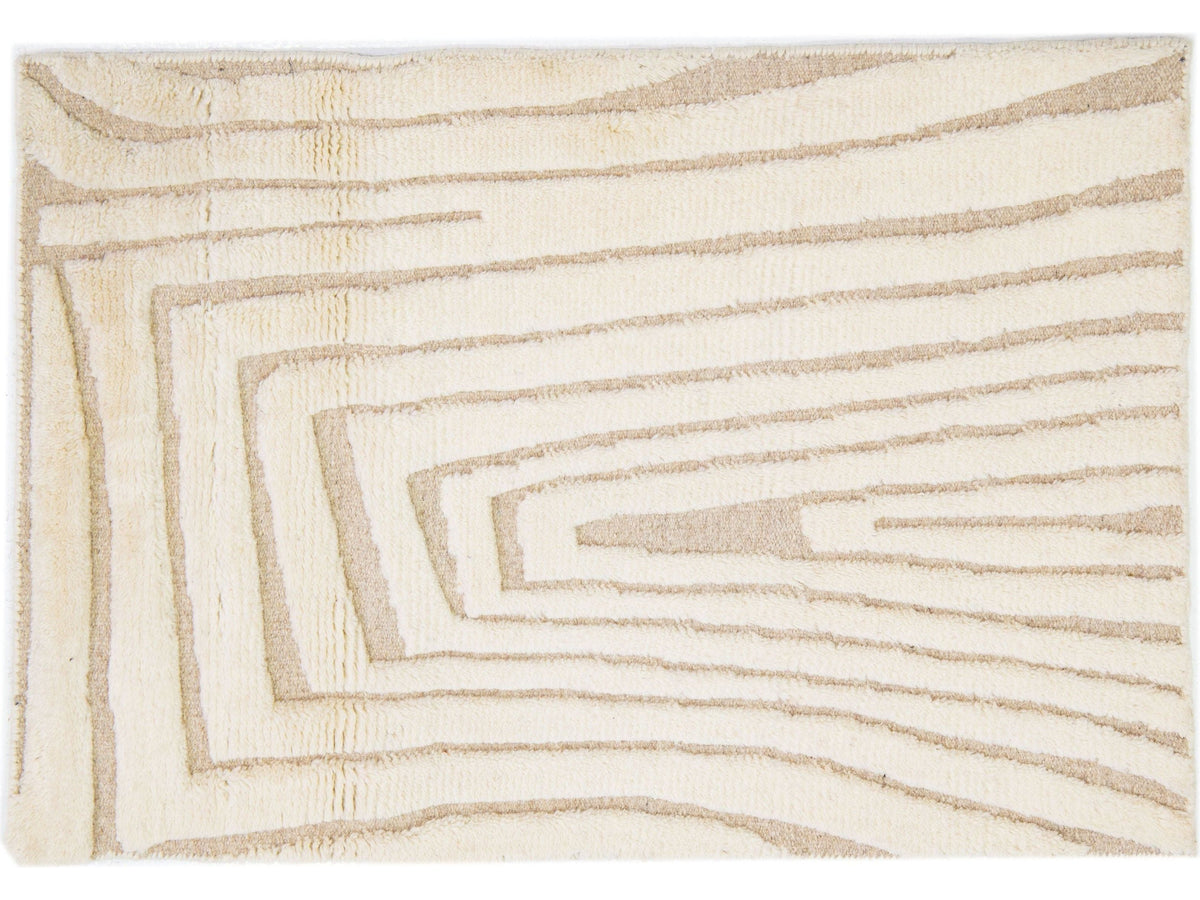 Modern Moroccan Wool Custom Rug
