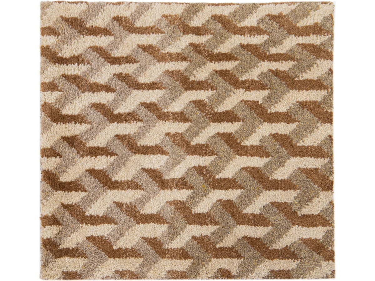 Modern Moroccan Wool Custom Rug