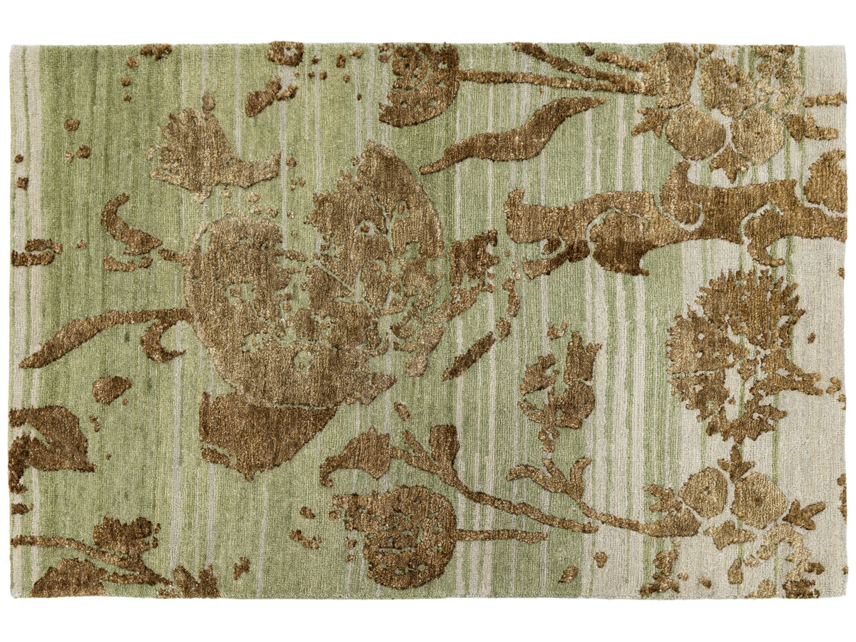 Modern Wool and Silk Blend Custom Rug