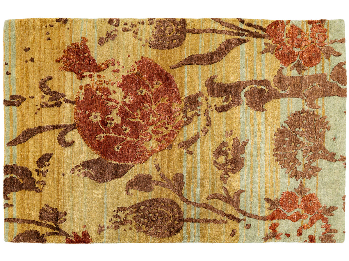 Modern Wool and Silk Blend Custom Rug