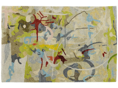 Modern Wool and Silk Custom Rug