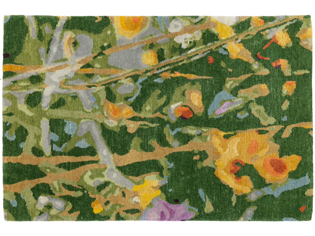 Modern Wool and Silk Blend Custom Rug