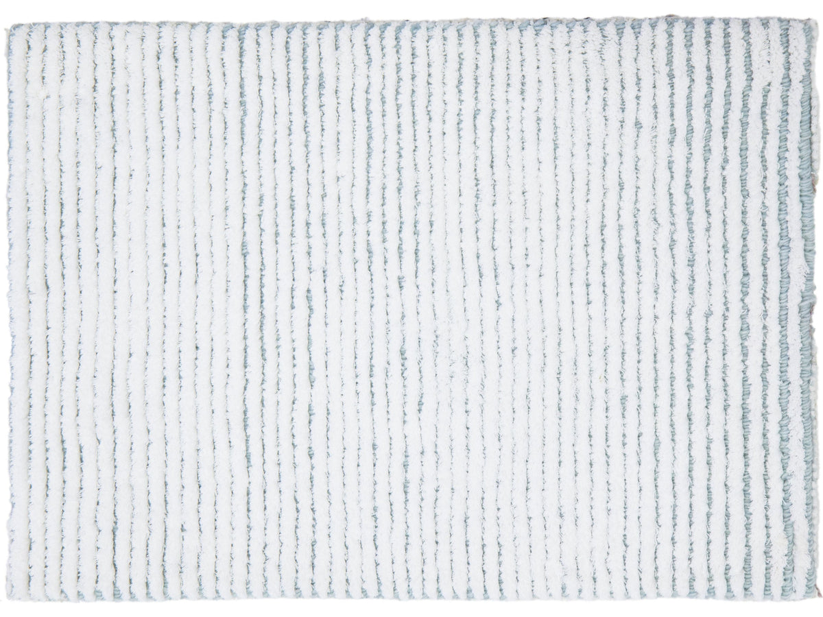 Modern Venice Beach Broadloom Wool and Polycotton Custom Rug