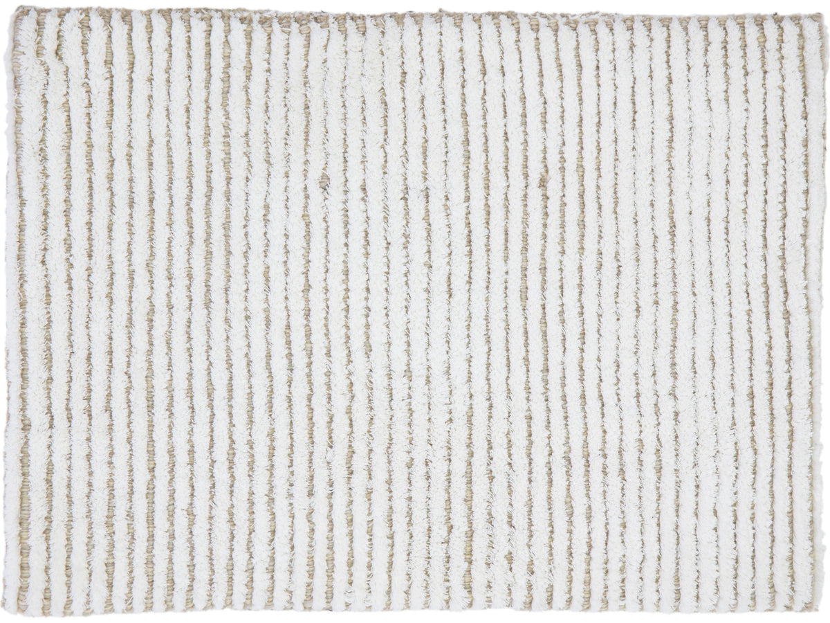 Modern Venice Beach Broadloom Wool and Polycotton Custom Rug