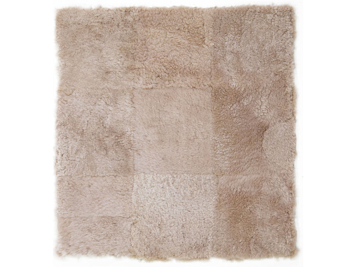 Modern Genuine Sheep Leather Custom Rug