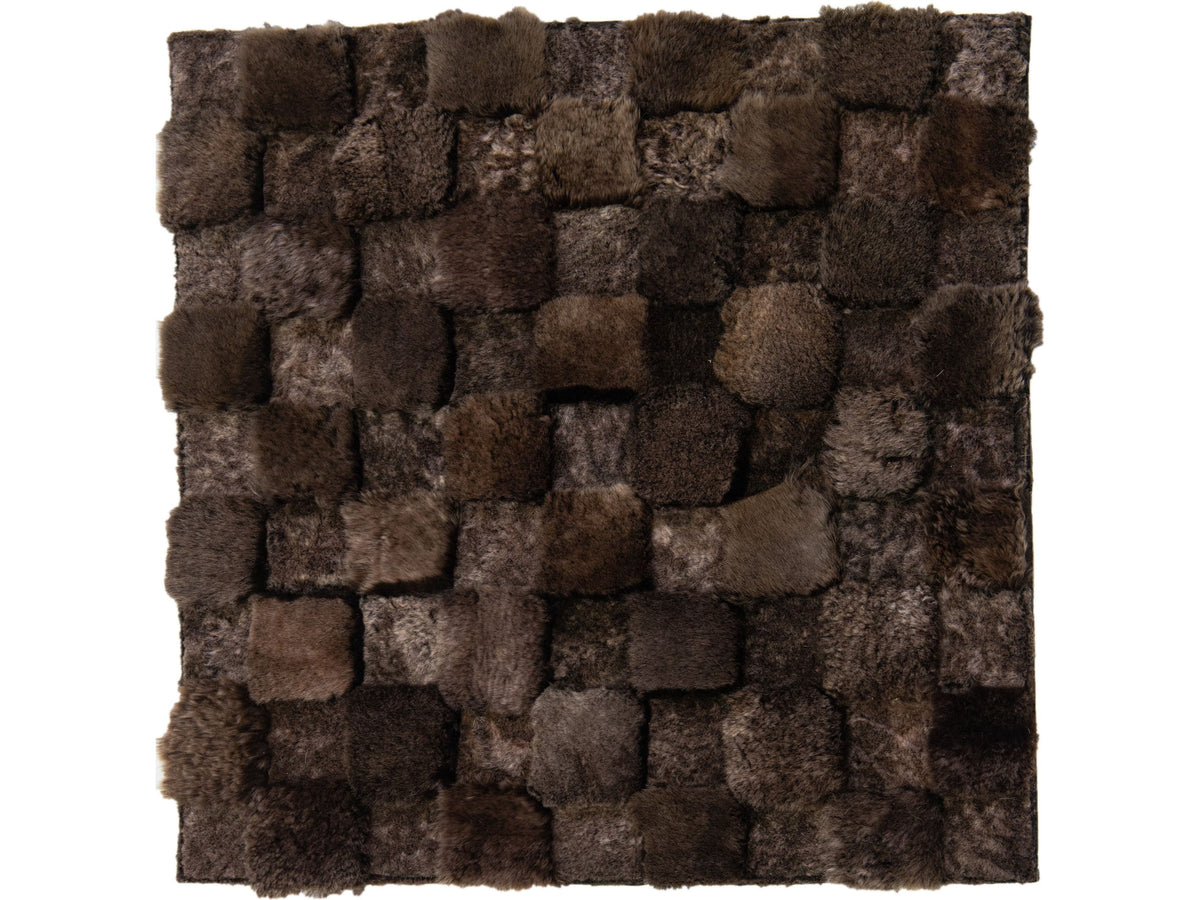 Modern Genuine Sheep Leather Custom Rug