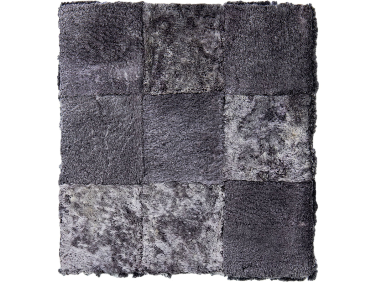 Modern Genuine Sheep Leather Custom Rug