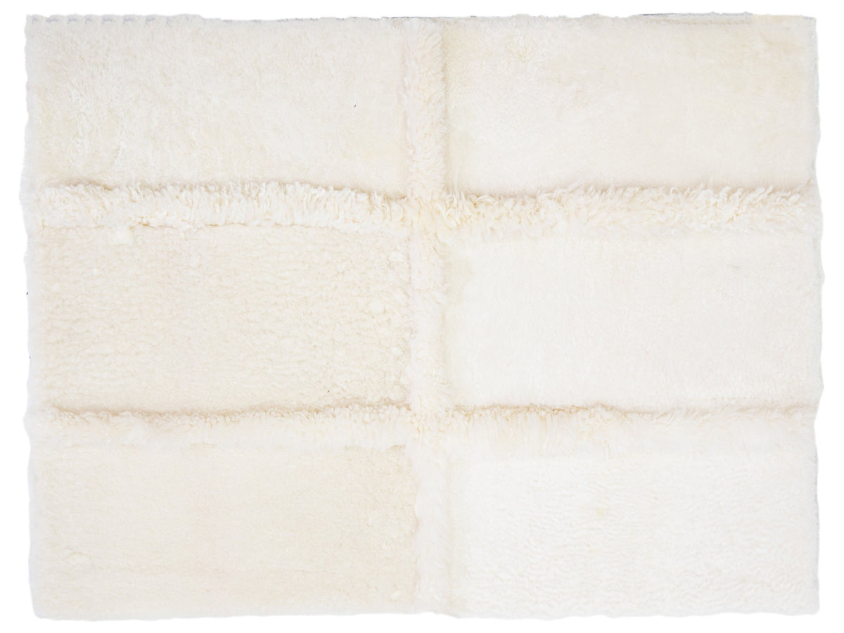 Modern Genuine Sheep Leather Custom Rug