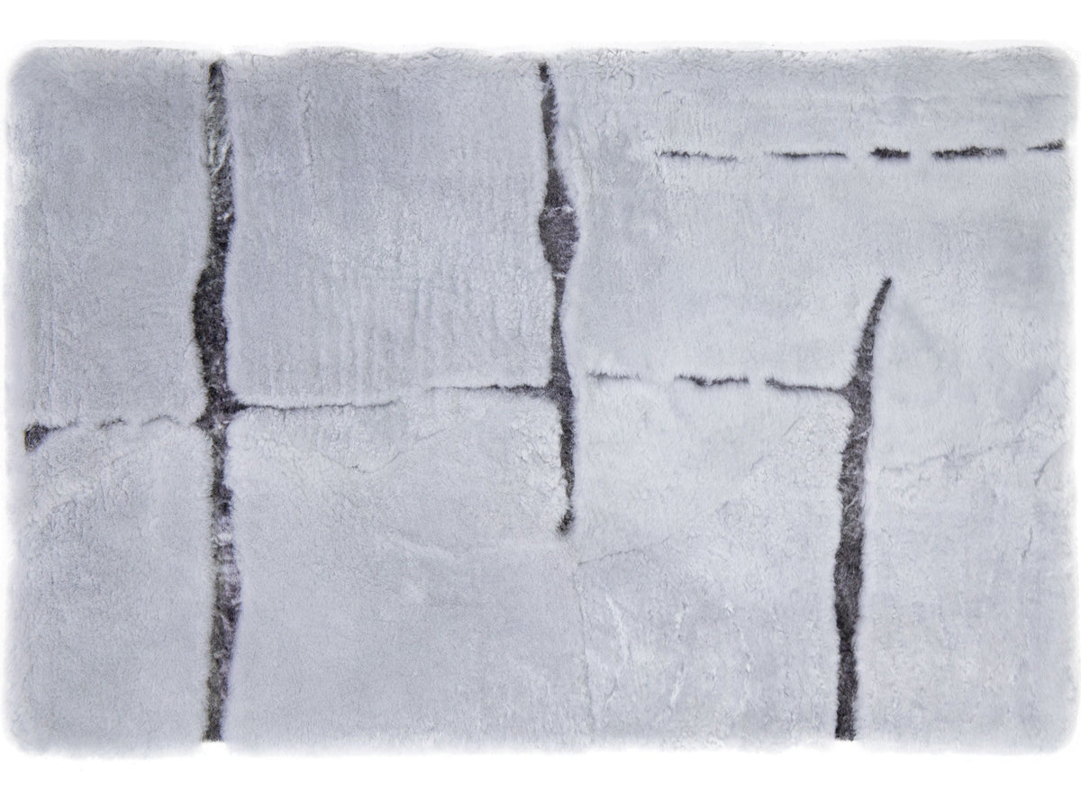 Modern Genuine Sheep Leather Custom Rug