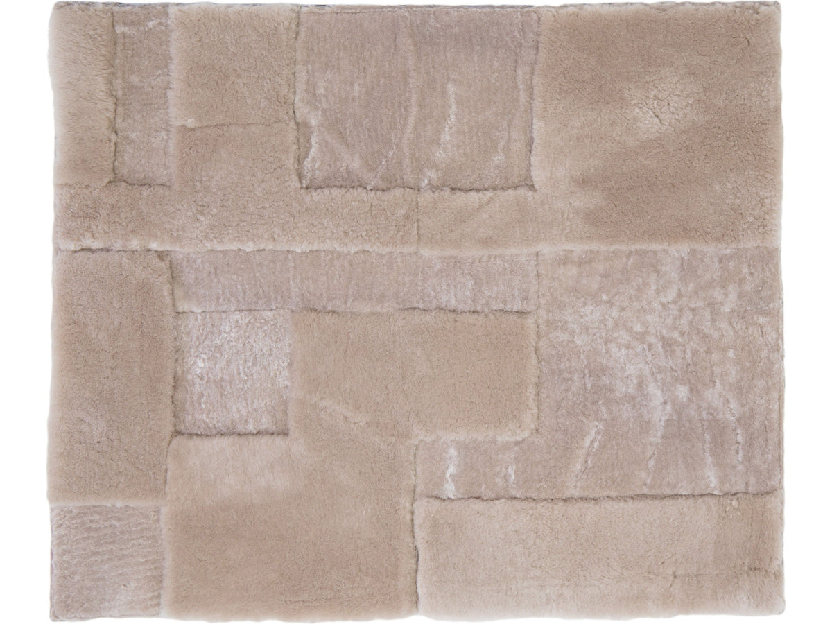 Modern Genuine Sheep Leather Custom Rug