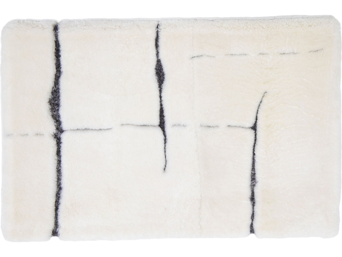 Modern Genuine Sheep Leather Custom Rug
