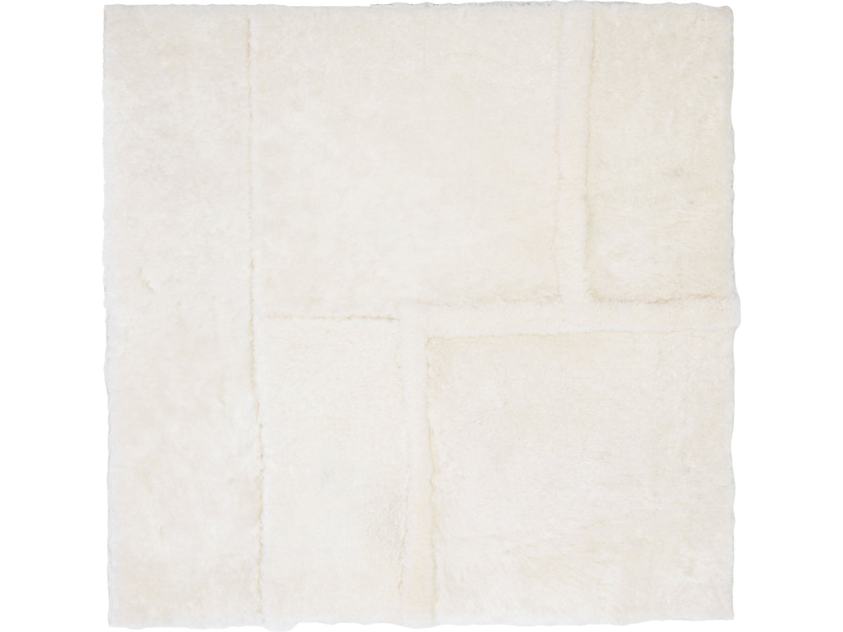 Modern Genuine Sheep Leather Custom Rug
