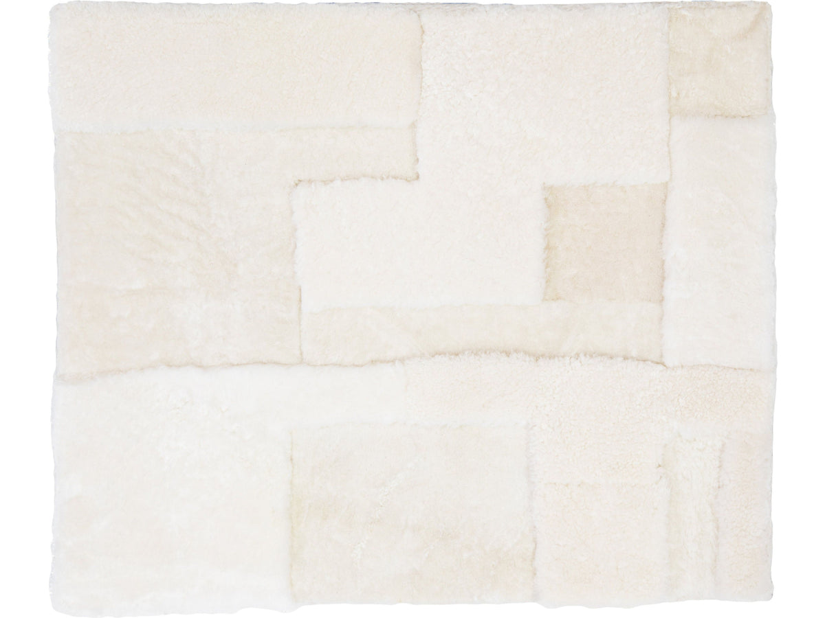 Modern Genuine Sheep Leather Custom Rug