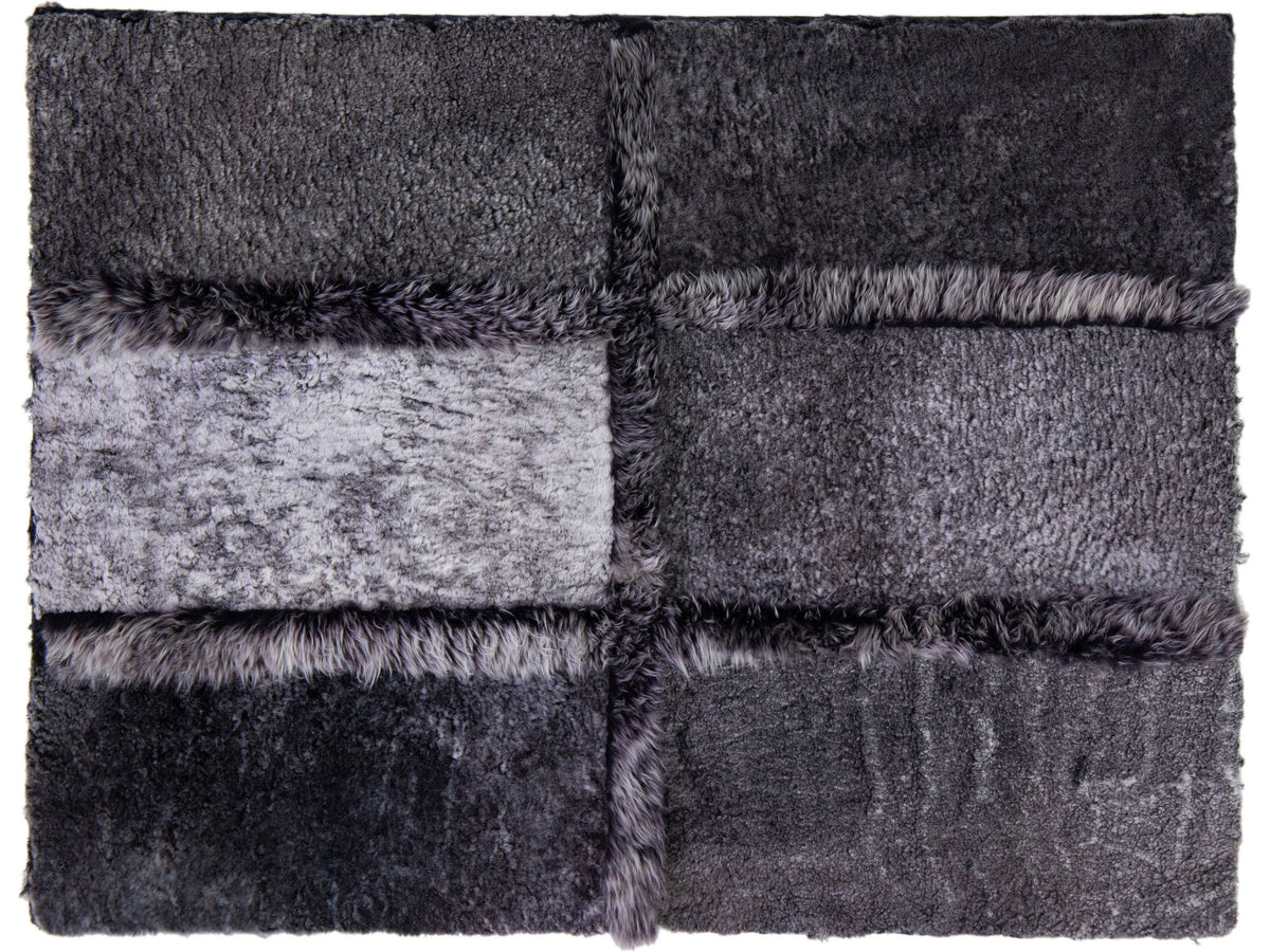 Modern Genuine Sheep Leather Custom Rug