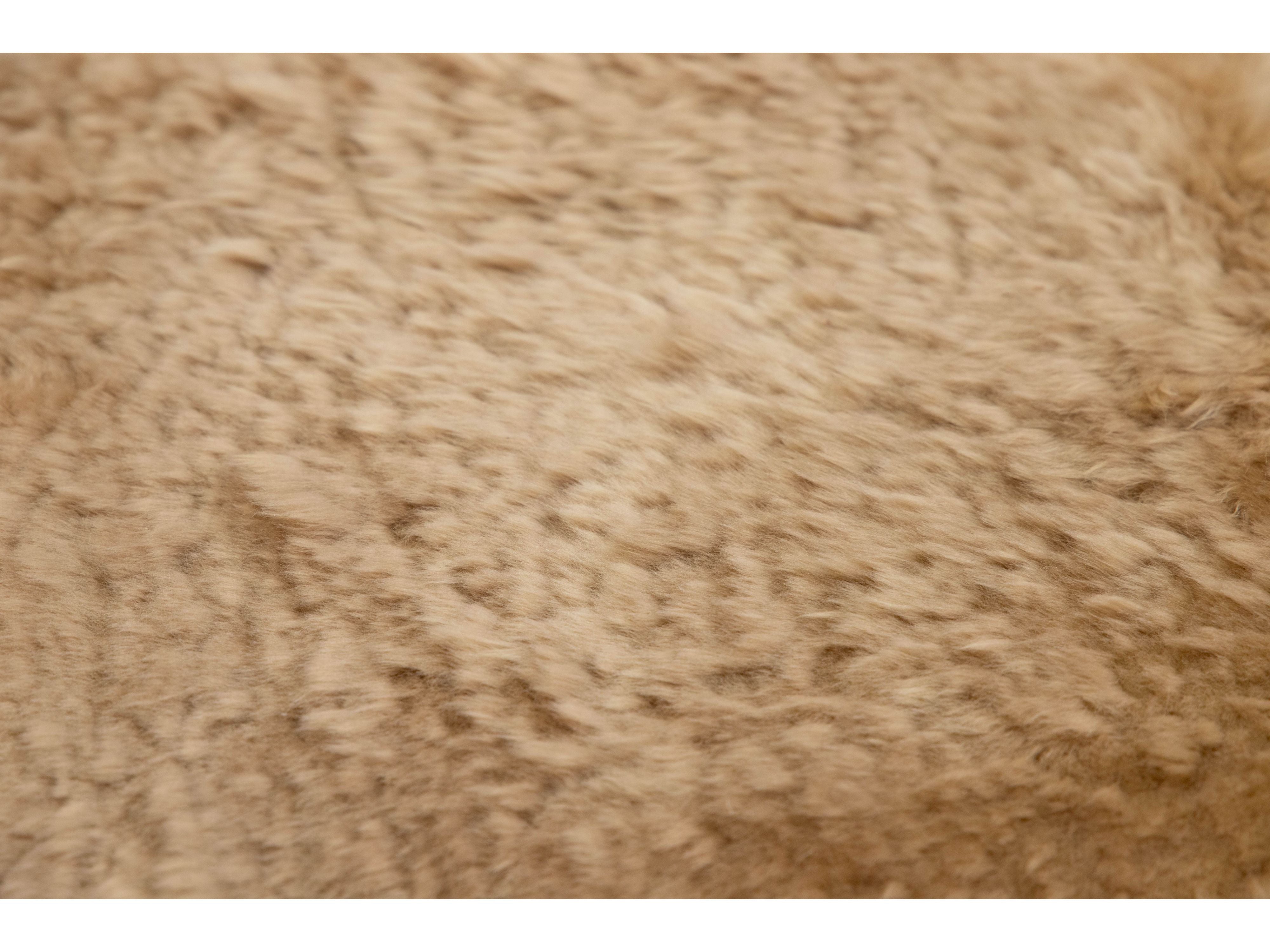 Modern Genuine Sheep Leather Custom Rug