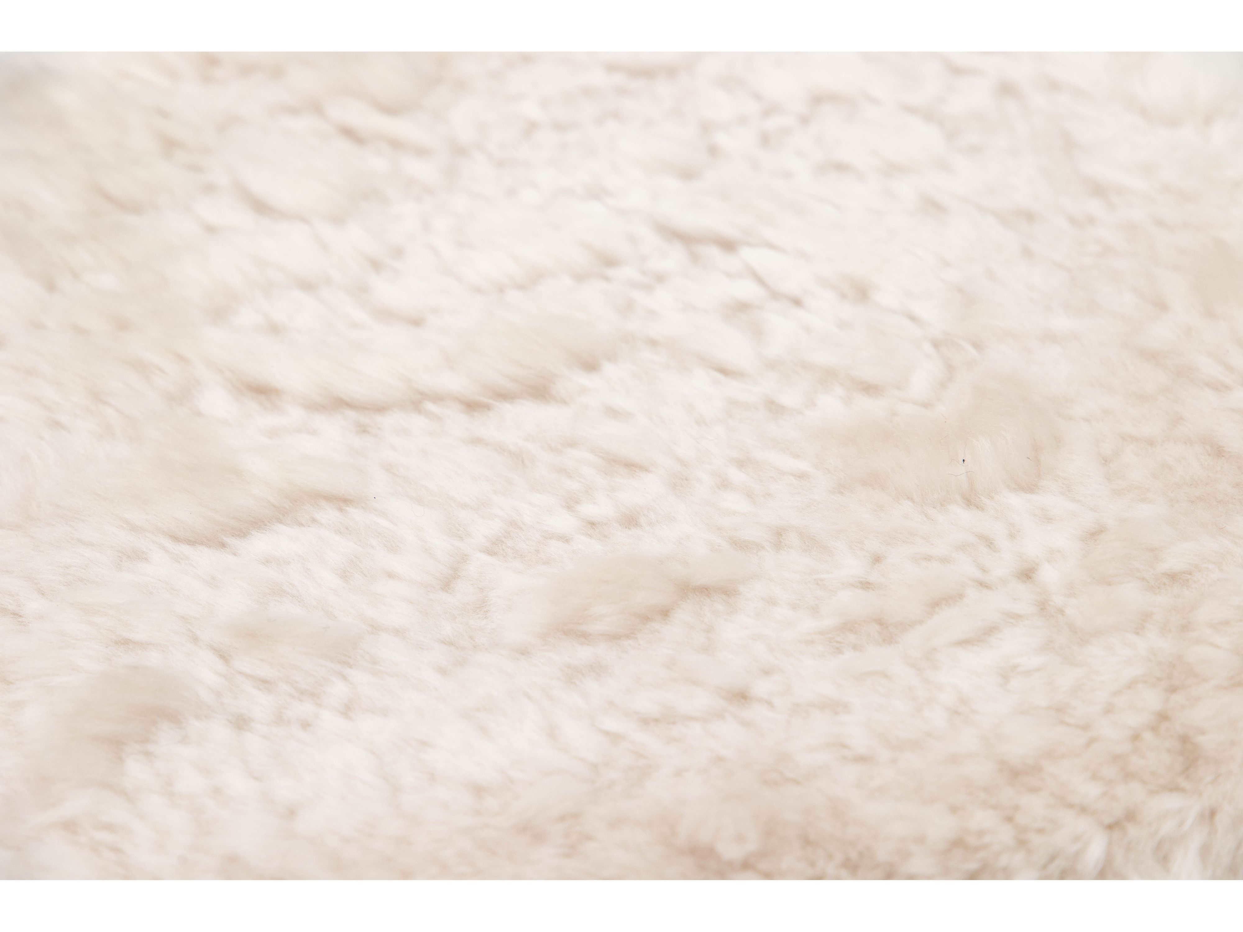 Modern Genuine Sheep Leather Custom Rug