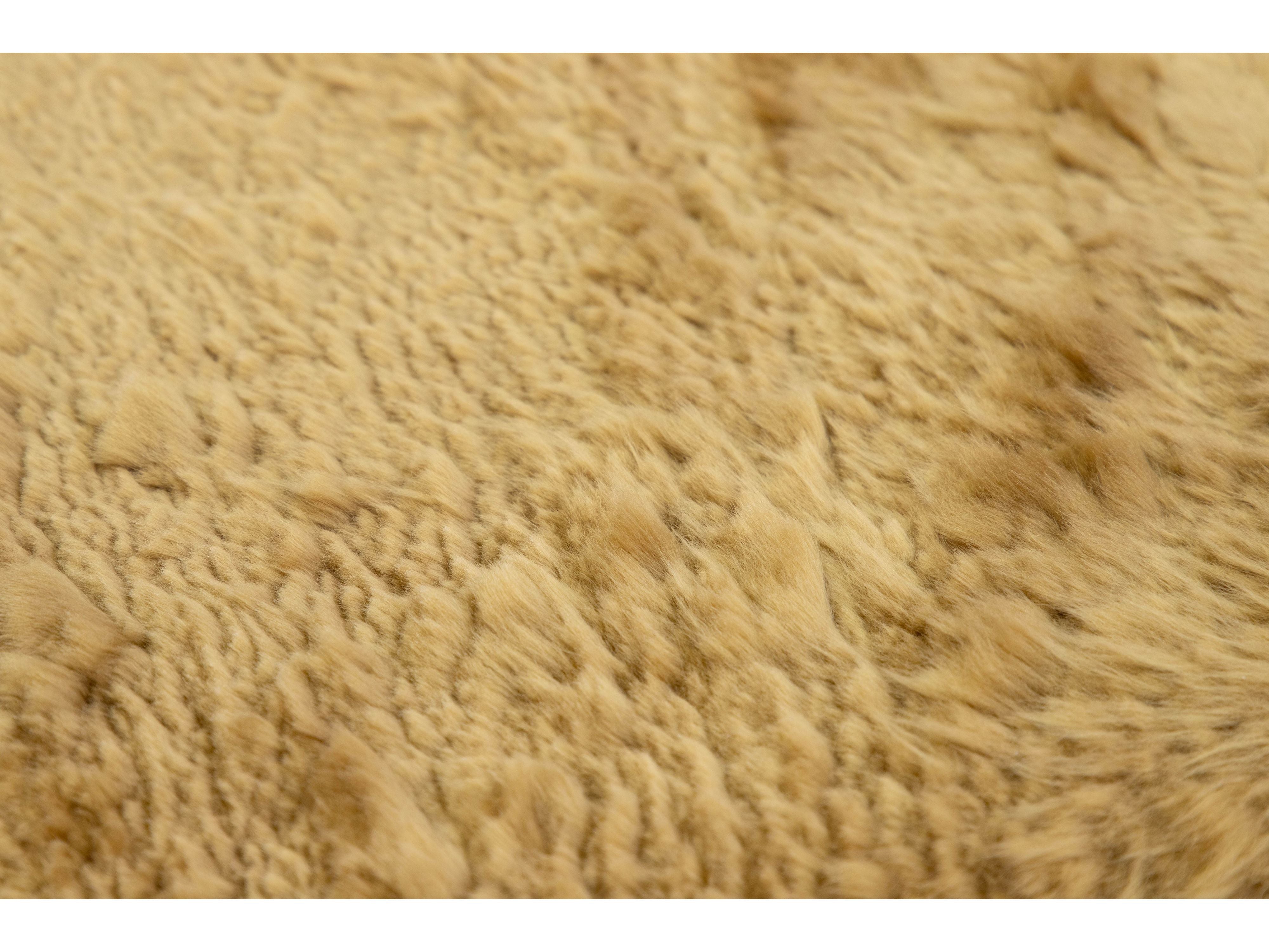 Modern Genuine Sheep Leather Custom Rug