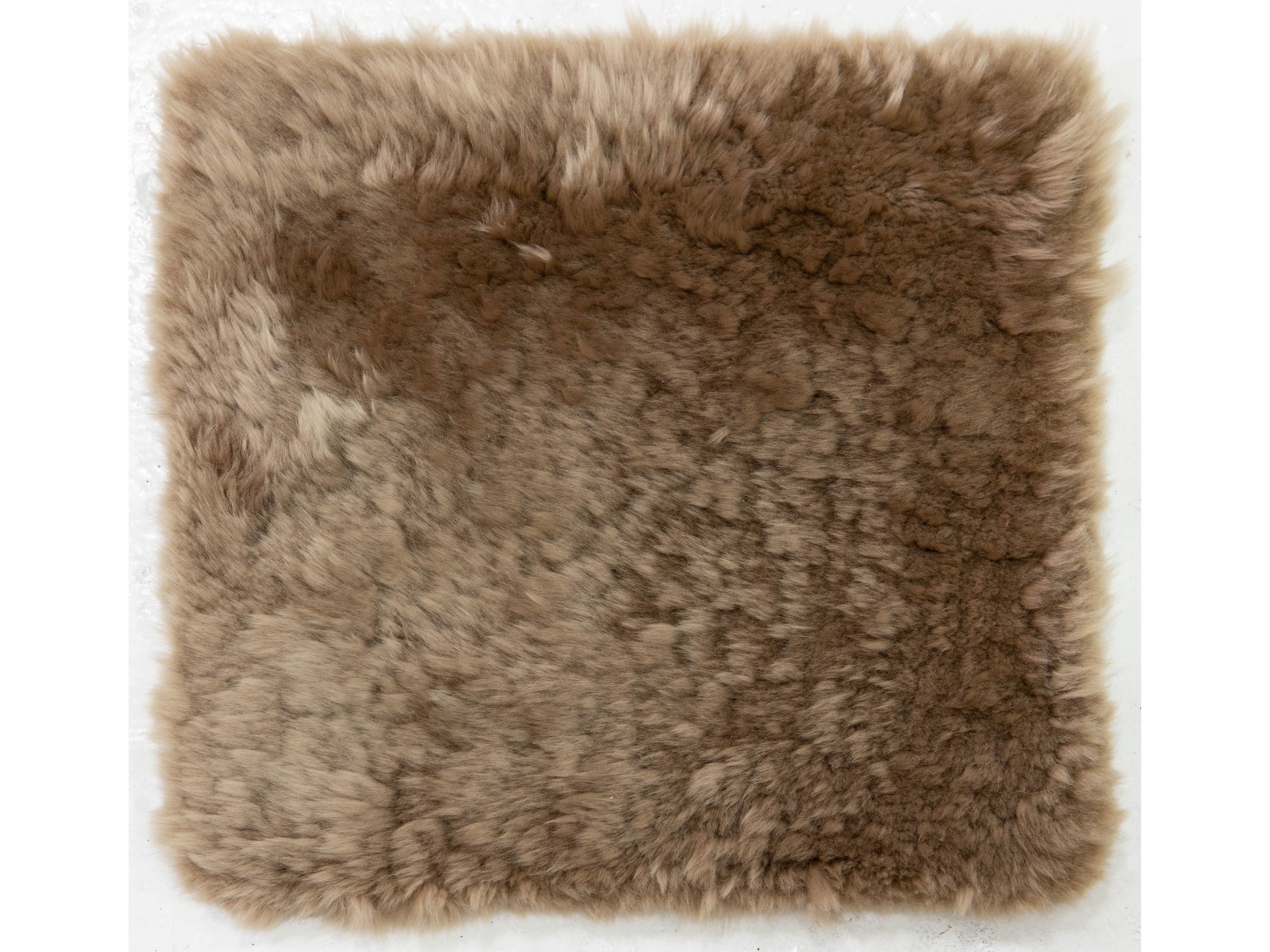 Modern Genuine Sheep Leather Custom Rug